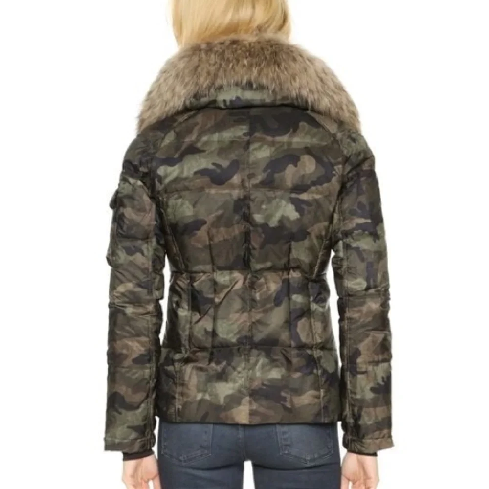 SAM Green Camo Fur Freestyle Down Winter Jacket - Picture 3 of 13